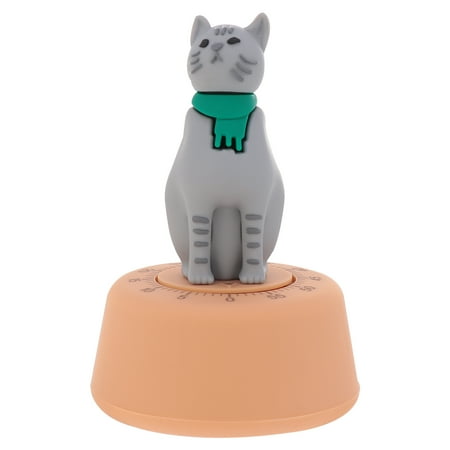 

Cat Design Timekeeper Creative Mechanical Timer Clockwork Timer Versatile Time Manager Home Adornment for Study Work Baking (Yellow)
