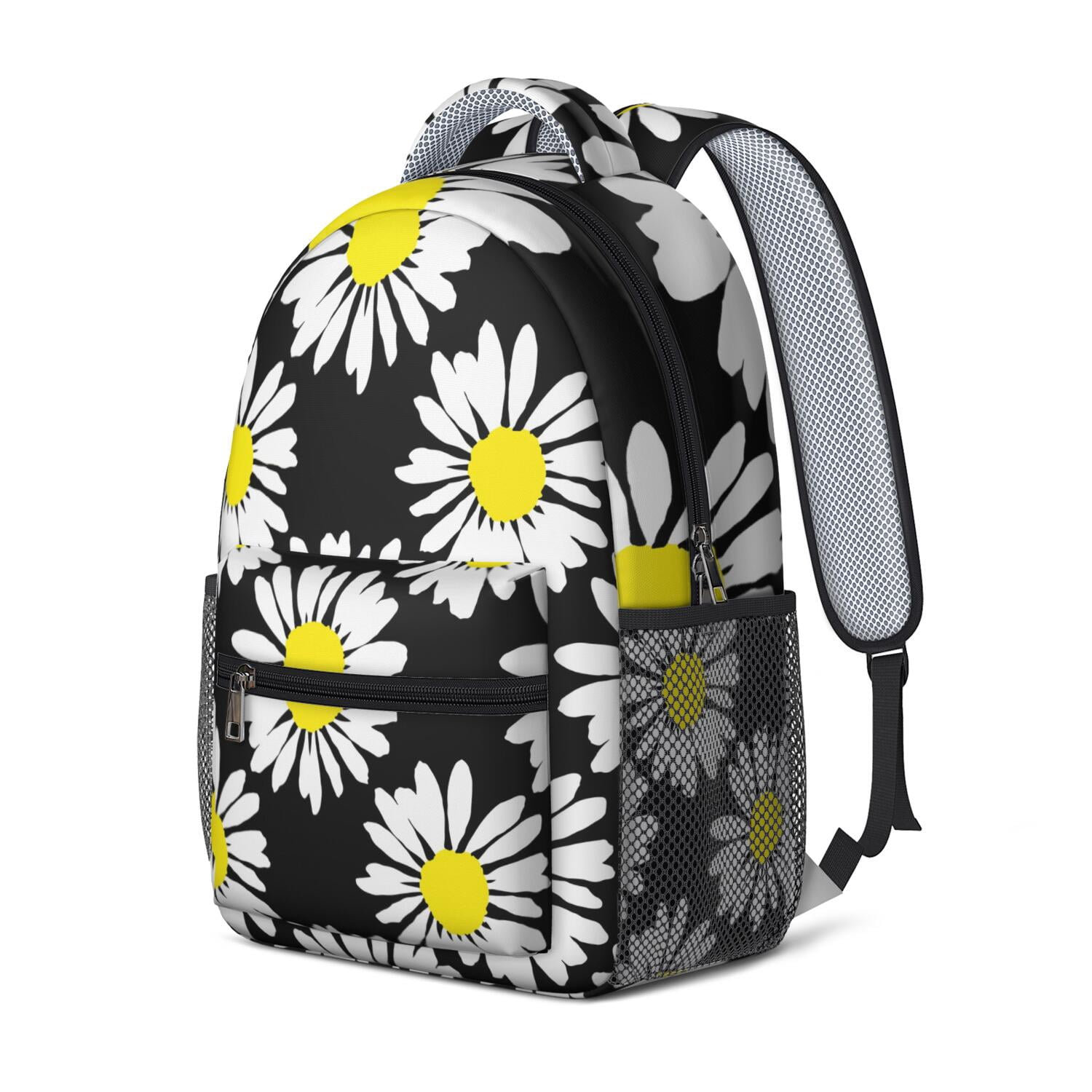 Daisy and Bee Illustration Bookbag - Ergonomic Spinal Support & Waterproof for Commuters