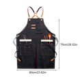 thumbnail image 4 of TRABAJO Delantal de carpintería Taller de lona BIB con bolsillos BBQ BBQ Cocina Pintura de peluquería Bar Protectores delantales Baberos Elenxs HA047843-01, 4 of 7