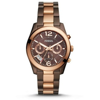 Fossil Women's Virginia Three-Hand Day-Date, Rose Gold-Tone