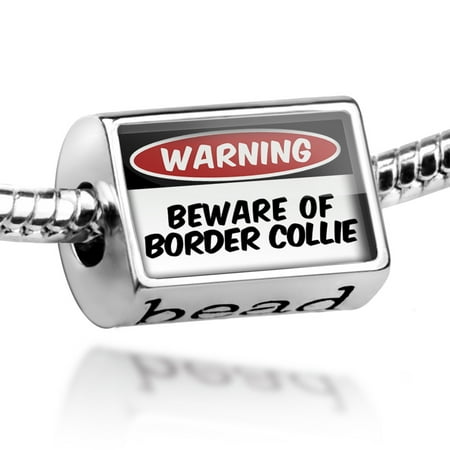 Scottish Border Collie - Bead Beware of the Border Collie Dog from Scotland, England, Wales Charm Fits All European Bracelets