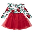 thumbnail image 1 of Weaiximiung Vêtements de Noël Automne et Hiver pour Filles Robe à Manches Longues Imprimée Col Rond Robe de Fête de Noël 6-7 Ans, 1 of 3