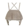 thumbnail image 4 of International Concepts Solid Wood Cross Back Bar Height Stool in Washed Gray Taupe by International Concepts, 4 of 10