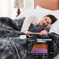 thumbnail image 6 of PMONPA Electric Heated Blanket, 51"x61" Heating Blanket for Adult, Soft Flannel & Sherpa, 10 Heating Levels & 1-8 Hours Auto off, Gray, 6 of 8