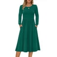 thumbnail image 2 of Fantaslook Long Sleeve Midi Dresses for Women Casual Floral Dress Flowy Fall Dresses with Pockets, 2 of 9