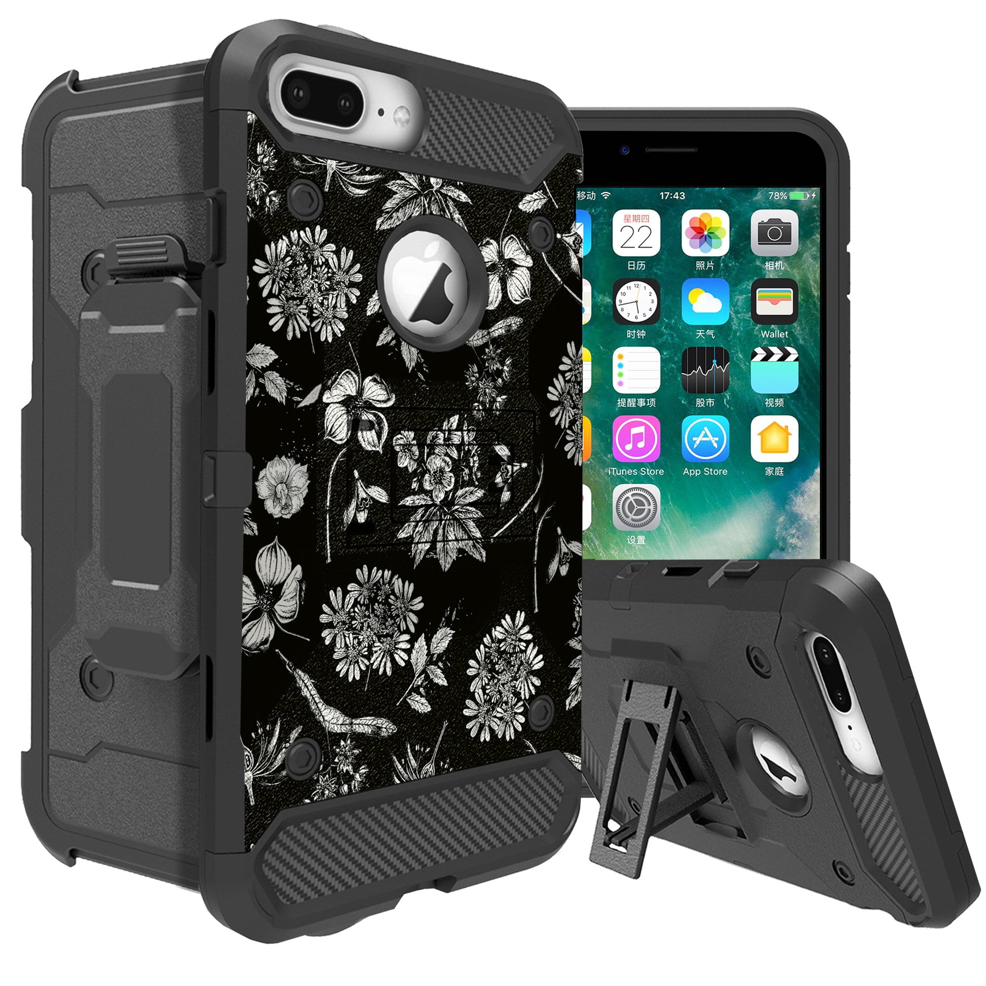 HeavyDuty iPhone 8 Plus Case [MINITURTLE MAX GUARD Case for iPhone 7