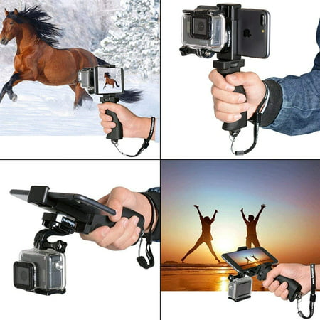 Fantaseal Ergonomic Action Camera Hand Grip Mount w/Smartphone Clip Compatible with GoPro GoPro Holder for GoPro | Walmart