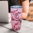 thumbnail image 2 of Sakura Tumbler with Lid and Straw 20 oz Travel Sakura Flower Print Cup Stainless Steel Vacuum Insulated Coffee Mug Sakura Lovers Gifts for Women and Men, 2 of 6