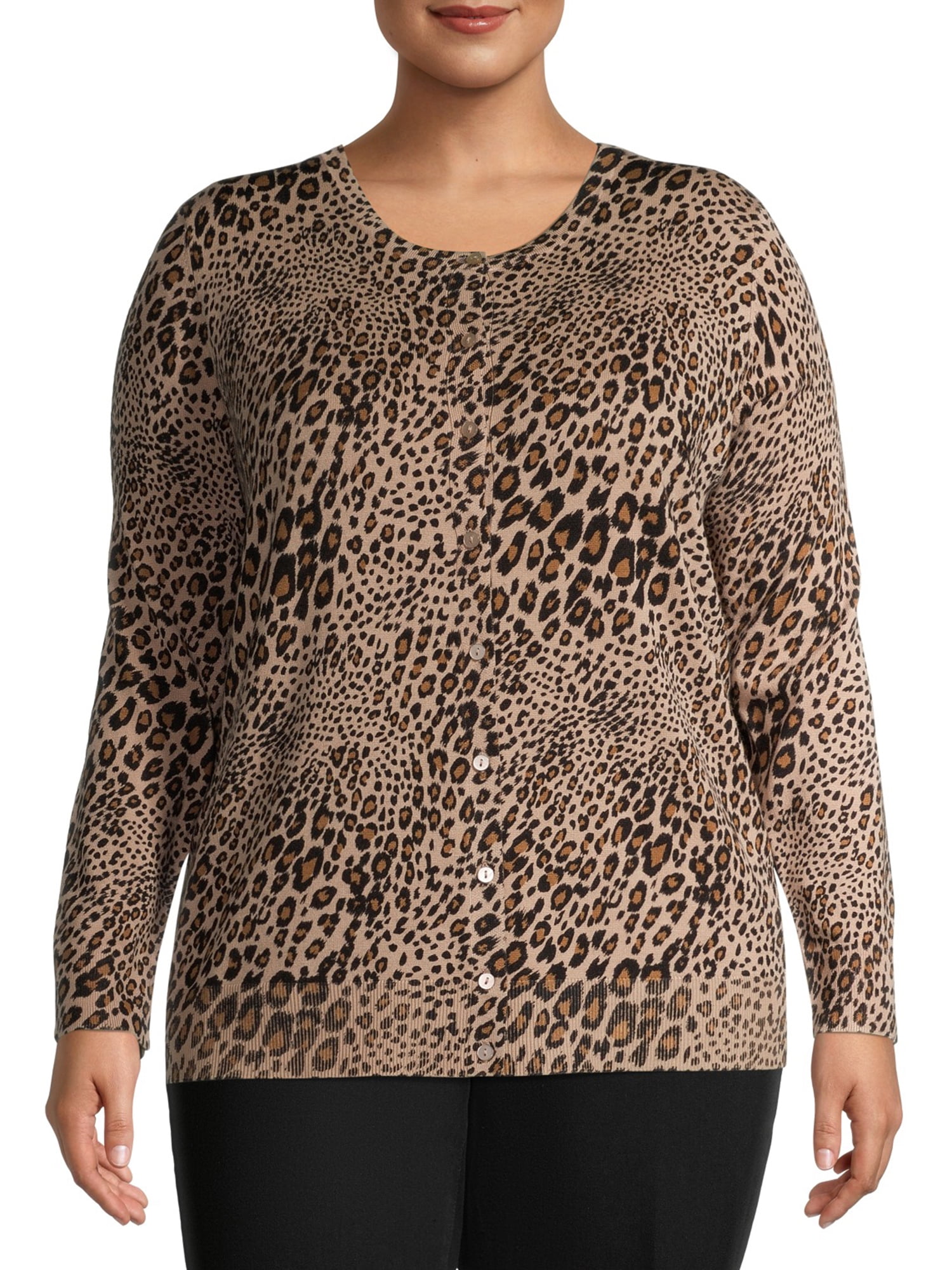 walmart time and tru leopard cardigan