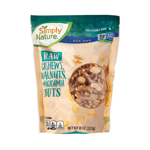 Simply Nature Mixed Cashews, Walnuts ,Macadamia Nuts Nuts and Almonds, Pecans, Pistachio Kernels 2-Pack 8 oz