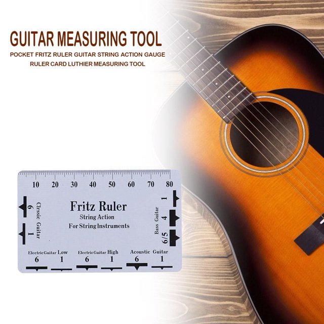 Herramienta de medición de regla de calibre de acción de cuerda de guitarra Fritz para instrumento de cuerda Sywqhk Para Estrenar