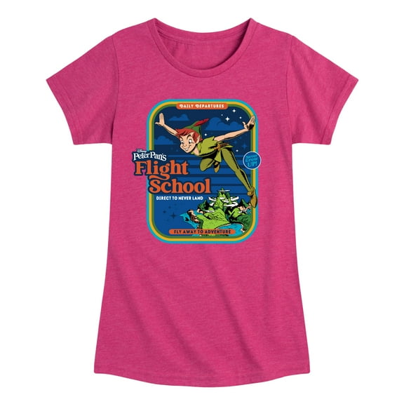 Disney - Peter Pan - Flight School - Fly Away to Adventure - Toddler And Youth Girls Short Sleeve Graphic T-Shirt