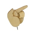 thumbnail image 1 of Cheap!Maojin Broche de madera,broche de tracción,broche que levanta el dedo medio cuando se tira,broche único,decoración de ropa,broche móvil, 1 of 6