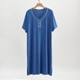thumbnail image 6 of Hilenly Mens Nightshirt Short Sleeve Lounge Sleep Henley Shirts Comfy Modal Sleepwear Loungrwear, 6 of 6
