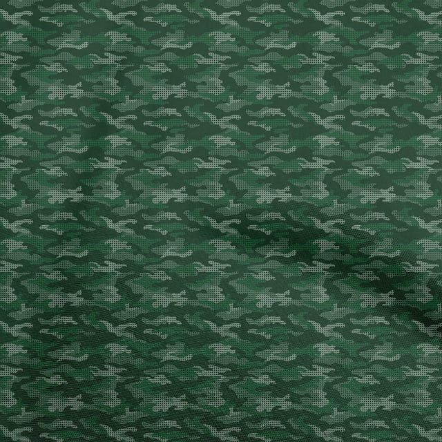 oneOone Cotton Flex Dark Green Fabric Camouflage Sewing Craft Projects Fabric Prints By Yard 40 Inch Wide