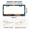 thumbnail image 2 of Aluminum License Plate Frame 2 Pack Car Exterior Accessory Car Tag Holder for Front Rear Plates Cars Decor Teal and Orange Butterflies, 2 of 7