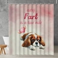thumbnail image 2 of Every Fart is Love Note Cavalier King Charles Spaniel Guilty Face Valentine's Shower Curtain Dog Lover Gifts Waterproof Bathroom Bathtub Curtain - 01016, 2 of 5