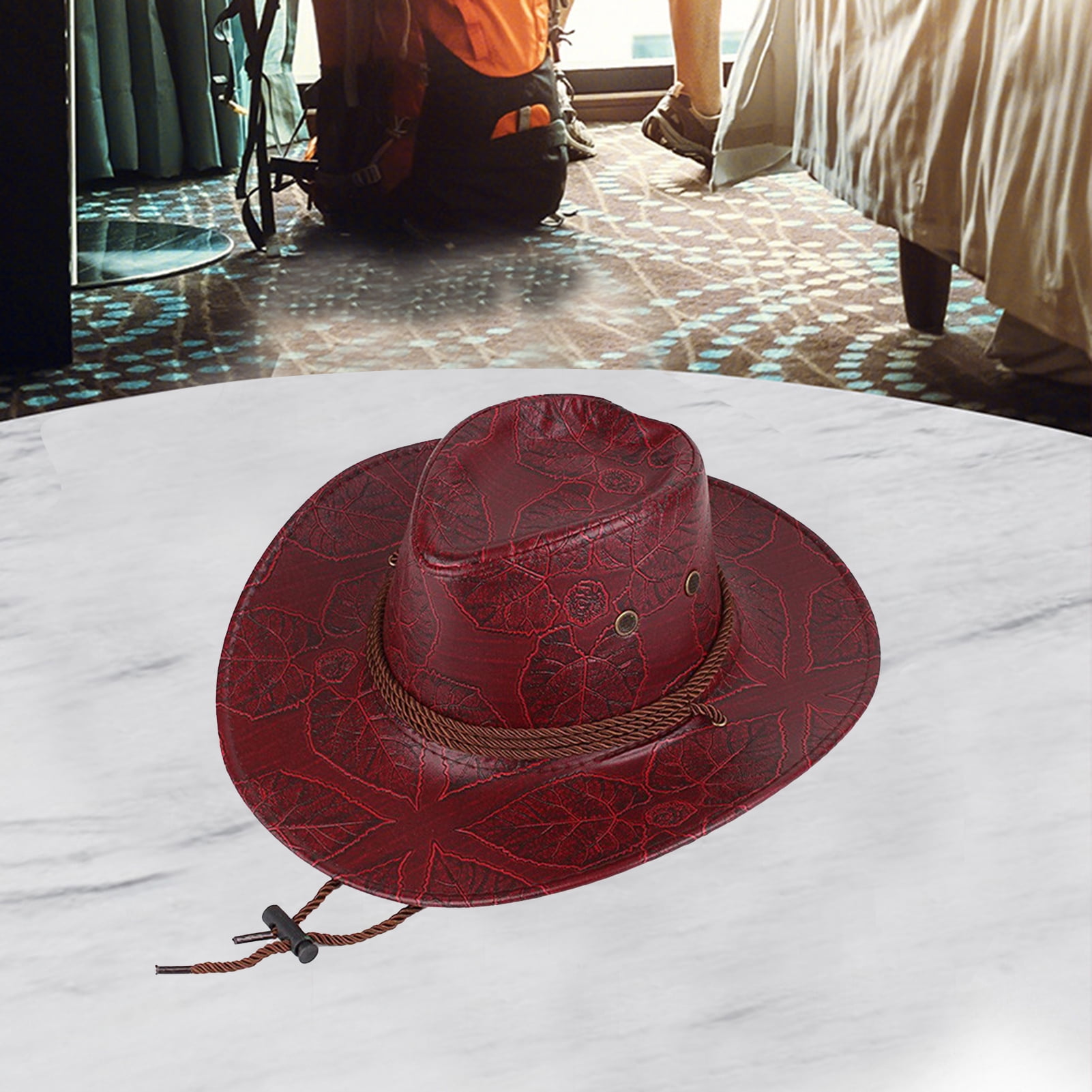 Grandest Birch 3PCS Cowboy Hat Adjustable Wide Brim Anti UV