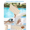 thumbnail image 5 of Beach Towel Orange Stripes Bath Pool Towels Vertical Striped Line Absorbent Beach Towel Soft Large Quick Dry Lightweight Camping Travel Sports Yoga Gym Swim Towels for Adult 35x70 Inch, 5 of 9