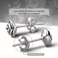 thumbnail image 4 of SilverCloseOut Aretes de Plata de Ley con Forma de Rosa para Mujer para Adolescentes - 7 Mm, 4 of 7