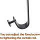 thumbnail image 3 of 4 Pack Ceiling Curtain Rod Bracket Single Curtain Rod Holders for 1 Inch Drapery Rod Heavy Duty Curtain Rod Brackets for Living Room Bedroom Black, 3 of 4