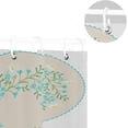 thumbnail image 5 of Coolnut Elegant Floral Pattern Shower Curtain Bathroom Decor Watercolor Shower Curtain Sets Fabric Cloth Bathroom Curtains with Hooks 72x72 Inch, 5 of 5