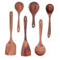 thumbnail image 1 of Juego de utensilios de cocina, espátulas de madera, cucharas, agarre cómodo, utensilios de cocina minimalistas para cocinar en casa, 1 of 5