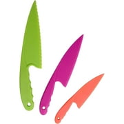 3pcs Lettuce Knife Nylon Kitchen Knives for Kids Safe Colorful Plastic Cooking Knives for Children Chef Knife Salad Bread Knife