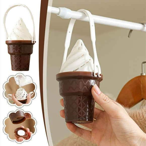 Qaailabf Household Hanging Ice Cream Dehumidifier Box for Wardrobes - Moisture Absorber Prevents Mildew and Mold - Space-Saving Humidity Control for Closets, Storage Areas - Ideal for Rainy Seasons