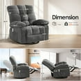 thumbnail image 4 of Sesslife Swivel Rocker Recliner with Massage and Heat for Adults, Manual Rocking Recliner Chair with Side Pockets and USB Port, Single Fabric Ergonomic Lounge Chair for Living Room Bedroom, Gray, 4 of 11