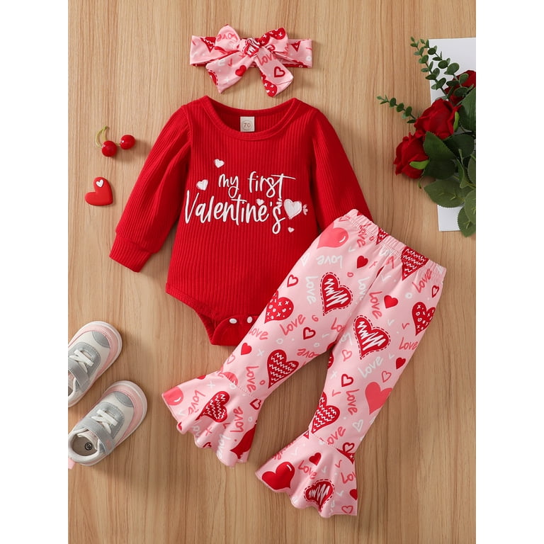 Valentines day romper baby top