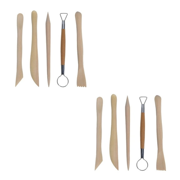 unbranded 10 Pcs   Plastic Sculpting Modeling Trimming Tool Ceramics Carving Tools Clay Pottery Tool Kit