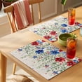 thumbnail image 4 of American Flag Farmhouse Flower Placemats Set of 4, Independence Day Non-Slip Place Mats Washable Table Mats for Kitchen Dining Table Decorations Indoor/Outdoor, 4 of 9