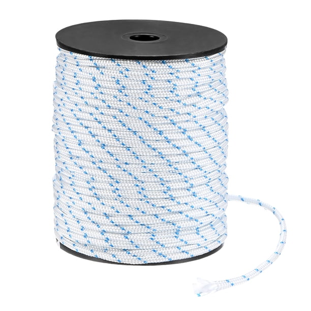 Cuerda de arranque de retroceso Uxcell 3mm 50m Cuerda de nylon para motosierra Blanco Azul