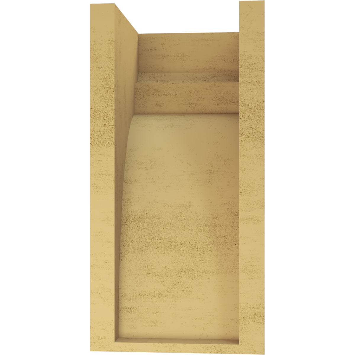 7"W x 7"D x 14"H Wide Yorktown Rough Cedar Woodgrain TimberThane Corbel, Primed Tan