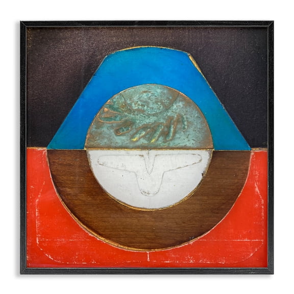 Stupell Industries Round Rustic Symmetry Black Framed Giclee Art, design by Matthew Finger