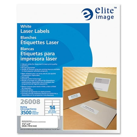 Elite Image White Mailing/Address Laser Labels