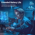 thumbnail image 6 of Middle Rabbit SW5 2.4G Wireless Gaming Earbuds with Mic, 20ms Low Latency, Dongle & Bluetooth 5.4 Dual-Mode Headphones, 4 Built-In Microphones, Compatible with PC PS5 PS4 Desktop Computer VR, 6 of 7