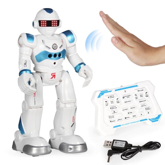 Bearachild Juguete eléctrico Robot inteligente 28 CM Regalo de cumpleaños ABS Multicolor Cantar Bailar Multifuncional Divertidos juguetes Accesorios para drones aéreos