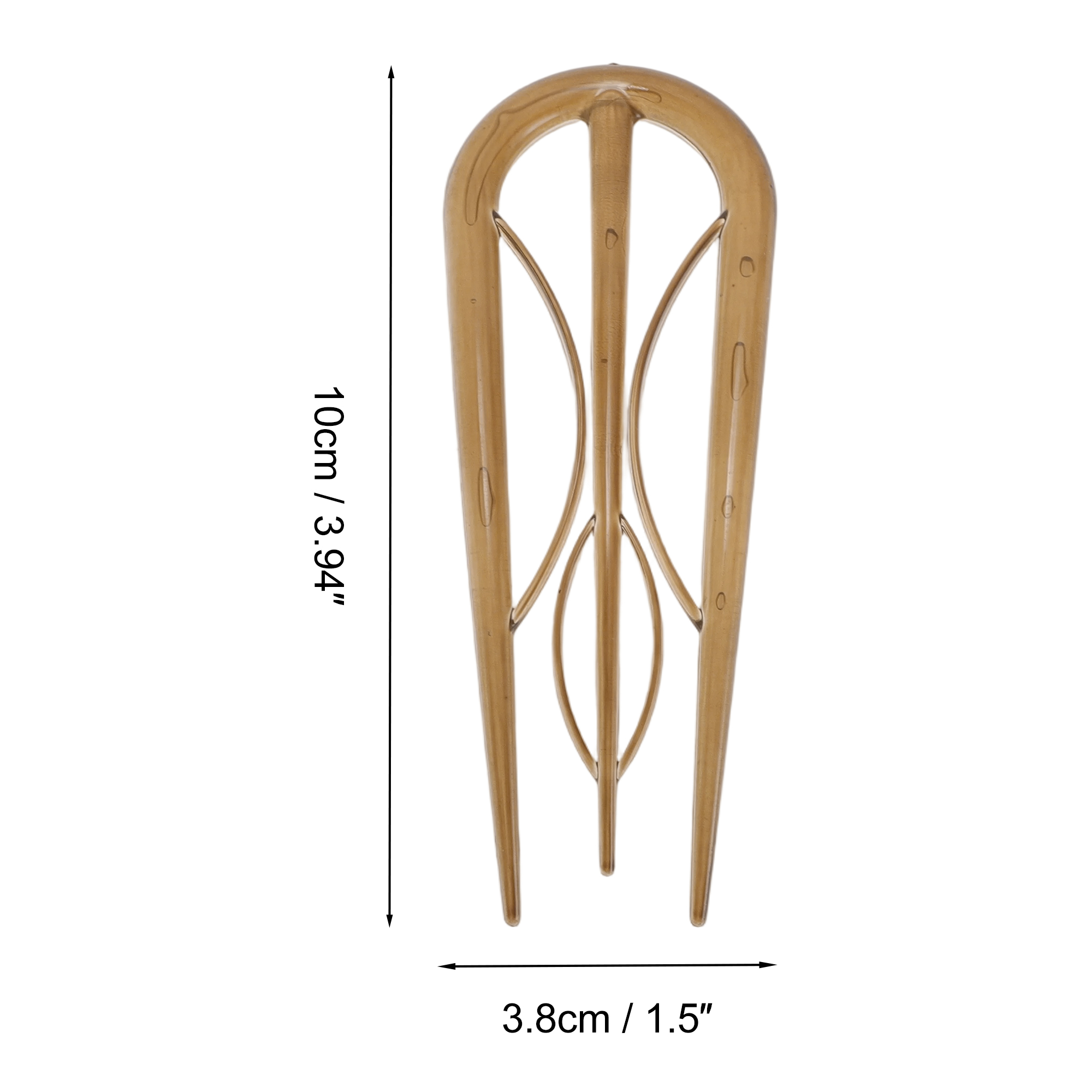 Unique Bargains U-shaped Hair Pin 3.94"x1.50" 1 Pc Brown
