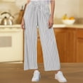 thumbnail image 2 of ZSQDM Women's Casual Pants Men's Casual Pants White Women blendingpants Cotton and linen M, 2 of 6