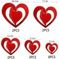 thumbnail image 2 of Valentine's Day 3D Heart Decoration, Red Heart Shape Ornament,Red Love Hanging Ornament,Hollowed Heart Decorations for Bridal Shower, Wedding, Engagement, Anniversary, 16 Pieces,5 Size, 2 of 8