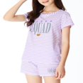 thumbnail image 3 of Ensemble de Pyjama 2 Pcs pour Filles, Rayures et Paillettes, Taille 6-16, 3 of 7