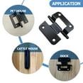 thumbnail image 2 of 6 Pcs Cabinet Hinges Metal Black Handles for Doors Repairing Kitchen Iron, 2 of 6