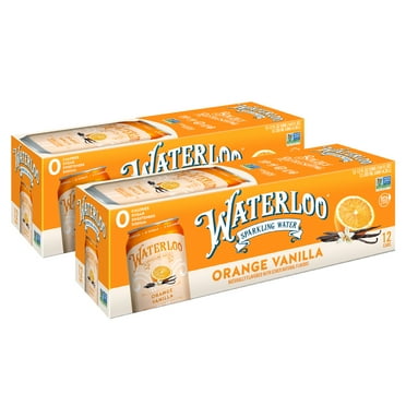 Waterloo Sparkling Water, Orange Vanilla, 12 fl oz, 24 Pack Cans