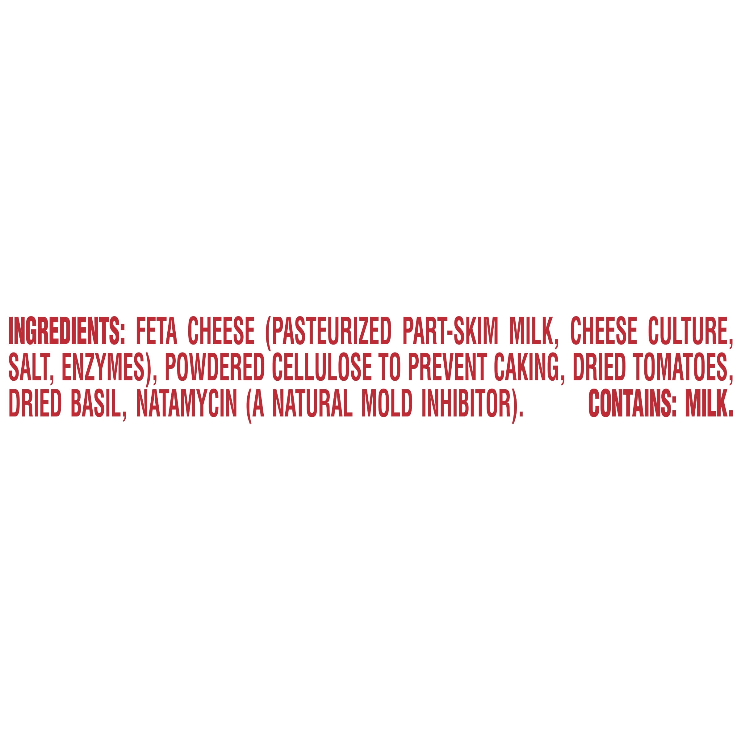 Athenos Tomato & Basil Crumbled Feta Cheese, Fresh & Resealable 4 oz Tub