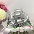 thumbnail image 3 of HSXJJ 6 Pieces Silver Pull Bow for Gift Wrapping, Inches Wedding Ribbon Bowsfor Presents Package, Baskets, Christmas, Wedding, and Party Decor (Silver), 3 of 4