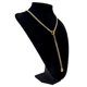thumbnail image 1 of Collar de Cadena de Oro en Forma de Corazón Anillo Tórico Ajustable Titanio Acero Punk Cubano Collar Largo, K Chapado en Oro, 1 of 5