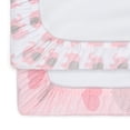 thumbnail image 3 of The Peanutshell Drap de Berceau Éléphants Roses et Hearts Ensemble de 2, 3 of 5
