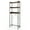 Rustic Brown + Black, variant on Spaco Over The Toilet Storage Rack with Hooks and Adjustable Bottom Bar-White, Bathroom Cabinet
